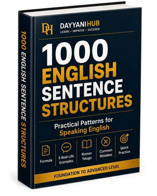 1000 Practical English Sentence Structures – Roman Telugu